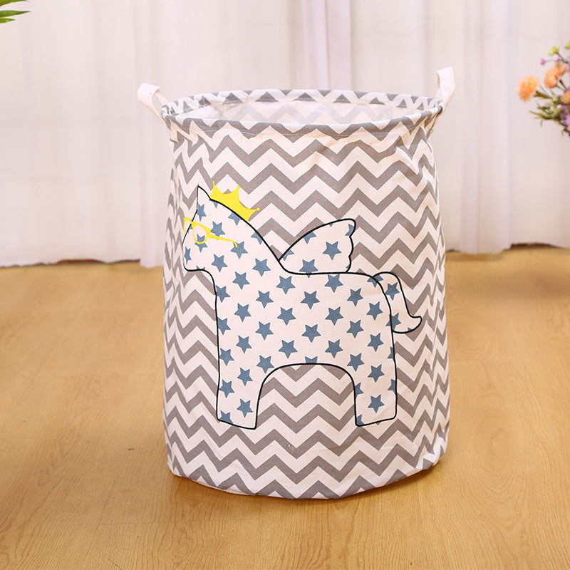 Wholesale Canvas Circular Foldable Storage Basket